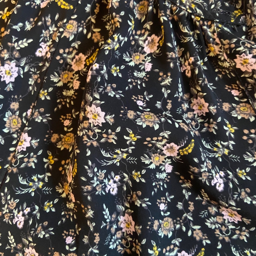 J. Crew Mercantile Floral Black Dress, Size Large, L